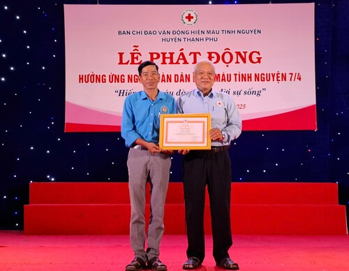 Thạnh Phú tổ chức Lễ phát động hưởng ứng “Ngày toàn dân hiến máu  tình nguyện 7/4”