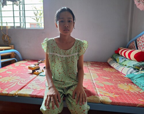 Hoàn cảnh bé Cao Thị Ngân Tâm ở xã An Hiệp, huyện Ba Tri rất cần sự giúp đỡ từ Quý mạnh thường quân