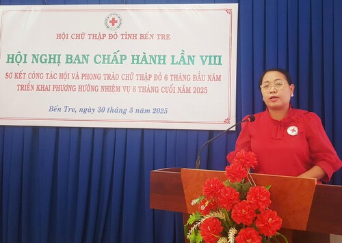 Hội Chữ thập đỏ tỉnh Bến Tre tổ chức Hội nghị Ban Chấp hành lần VIII năm 2025