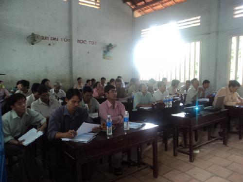 Hội Chữ thập đỏ tỉnh Bến Tre tổng kết dự án phòng ngừa và ứng phó thảm họa xã Tiên Long huyện Châu Thành