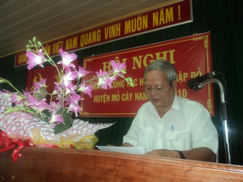 Hội Chữ thập đỏ huyện Mỏ Cày Nam tổ chức hội nghị tổng kết công tác chữ thập đỏ năm 2010 và xây dựng chương trình công tác năm 2011.