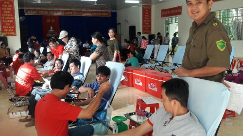 Hội Chữ thập đỏ huyện Châu Thành tổ chức hiến máu tại xã Phú Túc