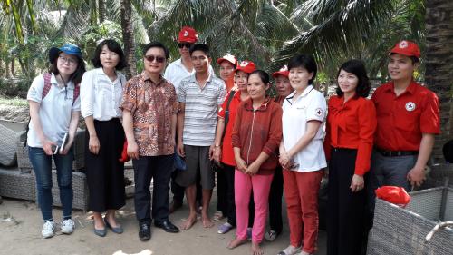 Hội Chữ thập đỏ tỉnh Bến Tre tiếp nhà tài trợ KOICA (Hàn Quốc) thăm hoạt động dự án