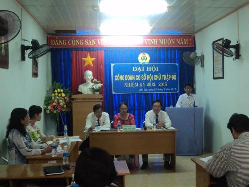Tổ chức thành công Đại hội Công đoàn cơ sở Hội Chữ thập đỏ Bến Tre nhiệm kỳ 2012 - 2015